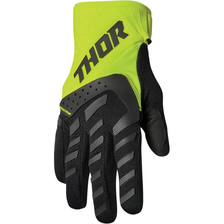 Thor 2025 Youth Spectrum Black Flo Acid Motocross Gloves